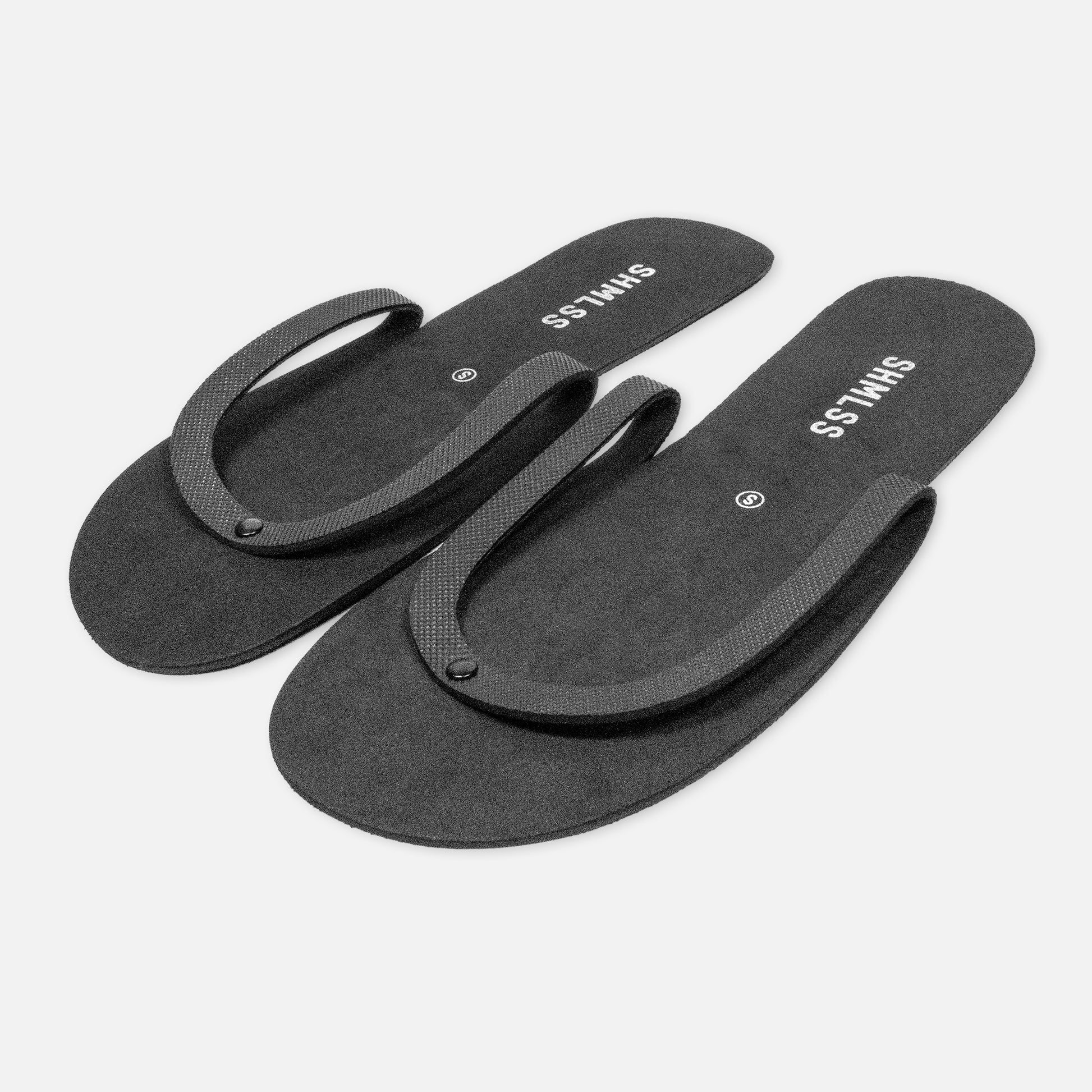 Black SHMLSS™ foldable emergency flip-flops for high heels – Hero View